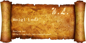 Weigl Leó névjegykártya